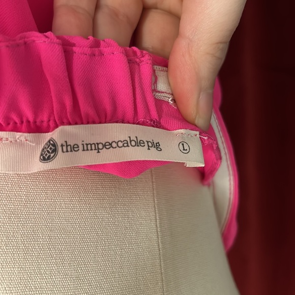 The Impeccable Pig Pink Strapless Ruffle Romper - Picture 7 of 7